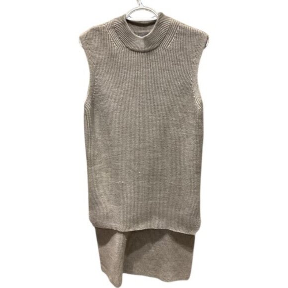 COS light brown sleeveless ribbed knit dress size M - Picture 1 of 3